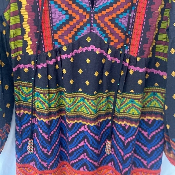 Farm Rio Dress, Large, Black Multi-Color Print sz xs - Picture 5 of 8